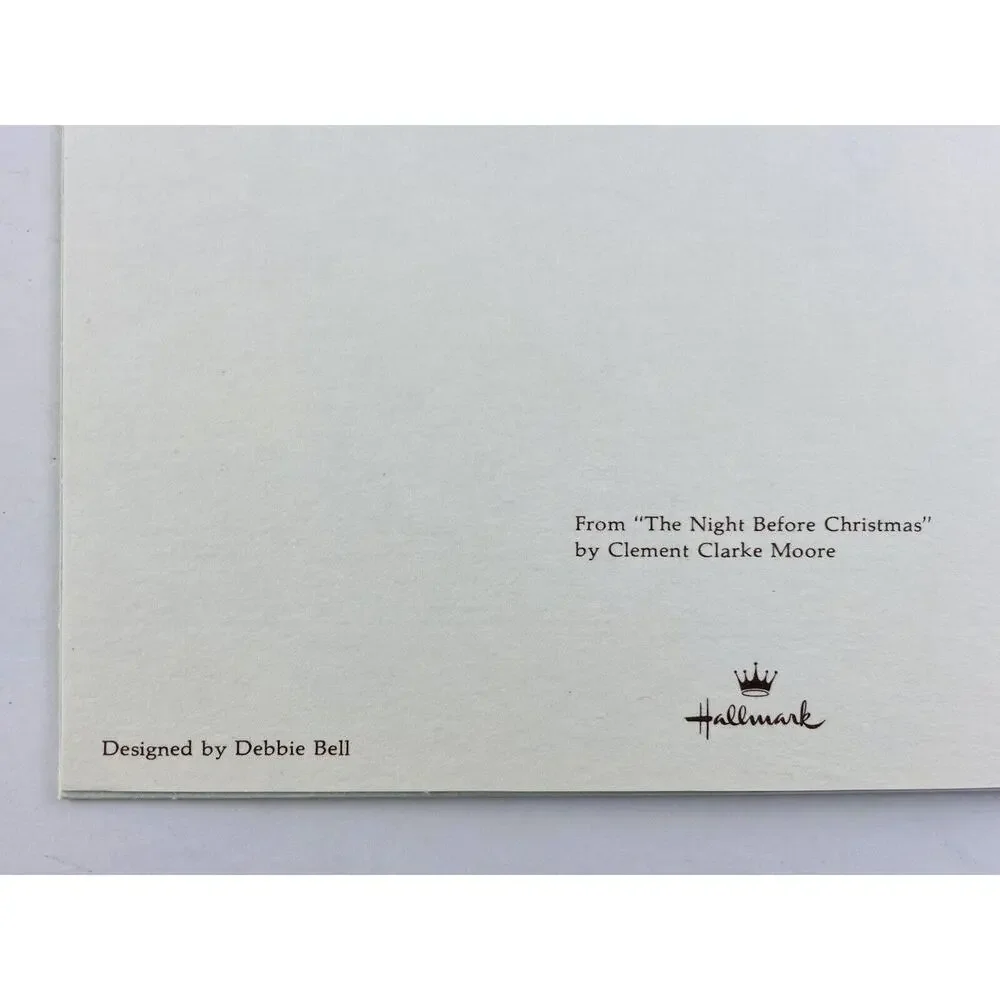 19 Rare Hallmark Christmas Card Clement Clarke Moore Night Before Xmas & Envelop